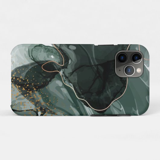Emerald Green en Gold Marble, marmer Background Case-Mate iPhone Case (Achterkant (horizontaal))