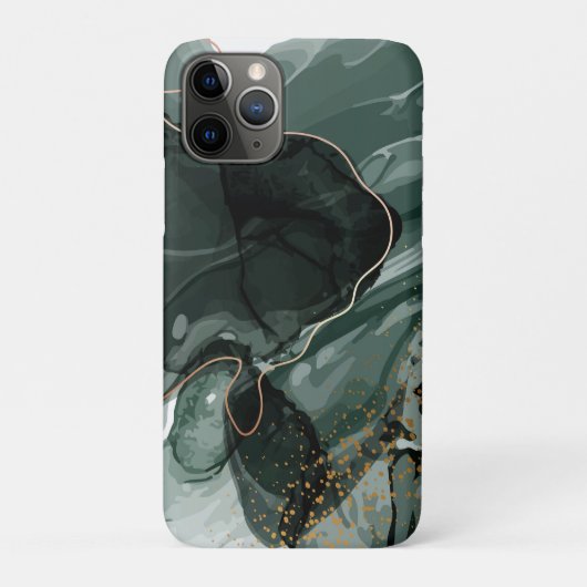 Emerald Green en Gold Marble, marmer Background Case-Mate iPhone Case (Achterkant)