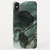 Emerald Green en Gold Marble, marmer Background Case-Mate iPhone Case (Achterkant)