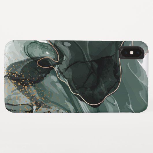 Emerald Green en Gold Marble, marmer Background Case-Mate iPhone Case (Achterkant (horizontaal))