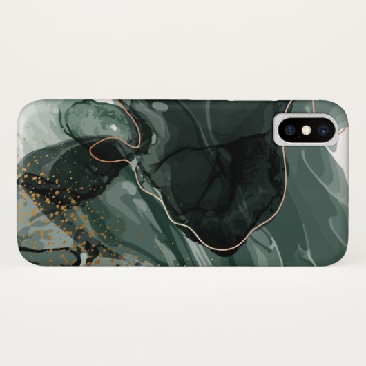 Emerald Green en Gold Marble, marmer Background Case-Mate iPhone Case (Achterkant (horizontaal))