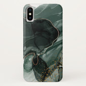 Emerald Green en Gold Marble, marmer Background Case-Mate iPhone Case (Achterkant)