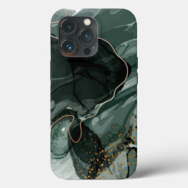 Emerald Green en Gold Marble, marmer Background Case-Mate iPhone Case