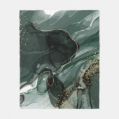 Emerald Green en Gold Marble, marmer Background Fleece Deken (Voorkant)