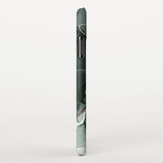 Emerald Green en Gold Marble, marmer Background iPhone Hoesje (Rechterkant)