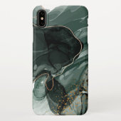 Emerald Green en Gold Marble, marmer Background iPhone Hoesje (Achterkant)