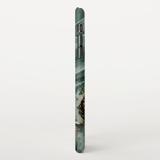 Emerald Green en Gold Marble, marmer Background iPhone Hoesje (Linkerkant)