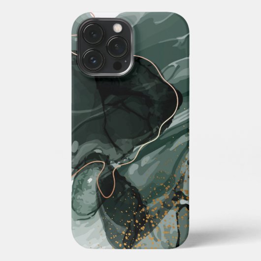 Emerald Green en Gold Marble, marmer Background iPhone Hoesje (Achterkant)