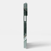 Emerald Green en Gold Marble, marmer Background iPhone Hoesje (Rechterkant)