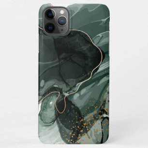 Emerald Green en Gold Marble, marmer Background iPhone 11Pro Max Hoesje