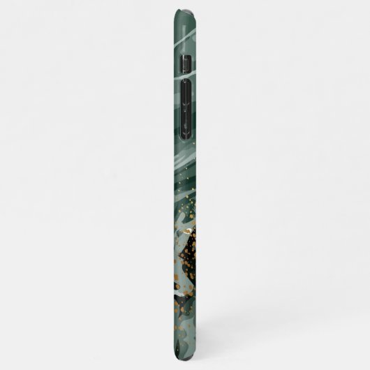 Emerald Green en Gold Marble, marmer Background iPhone Hoesje (Linkerkant)