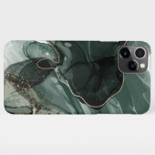 Emerald Green en Gold Marble, marmer Background iPhone Hoesje (Achterkant horizontaal)