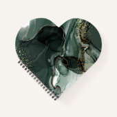 Emerald Green en Gold Marble, marmer Background Notitieboek (Voorkant)