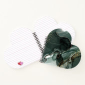 Emerald Green en Gold Marble, marmer Background Notitieboek (Binnen)