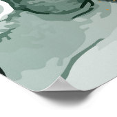 Emerald Green en Gold Marble, marmer Background Poster (Hoek)