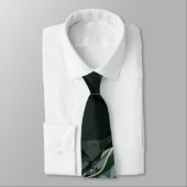 Emerald Green en Gold Marble, marmer Background Stropdas (Gebonden)