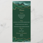Emerald Green en Gold Menu Kaart (Voorkant)