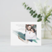 Emerald Green en Gold Modern Bewaar de datumfoto Save The Date (Staand voorkant)
