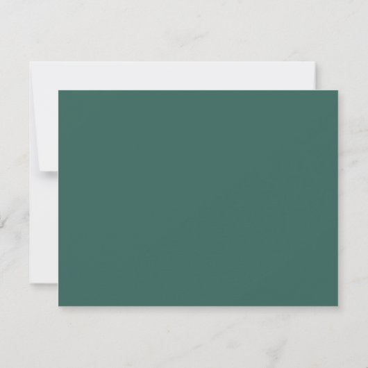 Emerald Green en Gold Modern Bewaar de datumfoto Save The Date (Achterkant)