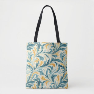 Emerald Green en Gold Paisley Bladpatroon Tote Bag