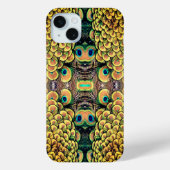 Emerald Green en Gold Peacock Feathers Case-Mate iPhone Case (Achterkant)