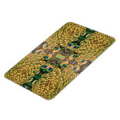 Emerald Green en Gold Peacock Feathers Magneet (Linkerzijde)
