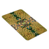 Emerald Green en Gold Peacock Feathers Magneet (Rechterzijde)