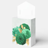 Emerald Green en Gold Shiny Bedankdoosjes (Geopend)