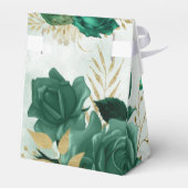 Emerald Green en Gold Shiny Bedankdoosjes (Achterkant)