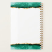 Emerald Green en Gold Waterverf Business Planner (Achterkant)