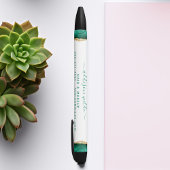 Emerald Green en Gold Waterverf Business Zwarte Inkt Pen