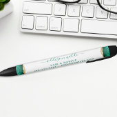 Emerald Green en Gold Waterverf Business Zwarte Inkt Pen