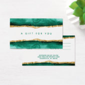 Emerald Green en Gold Waterverf Gift Kaart (Bureau)