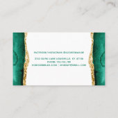 Emerald Green en Gold Waterverf Loyalty Kaart (Achterkant)