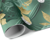 Emerald Green en Gold Wedding Cadeaupapier (Rol Hoek)