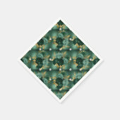 Emerald Green en Gold Wedding Servet (Hoek)