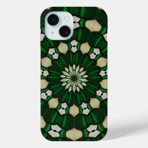 Emerald Green en Ivory Glass iPhone 15 Case