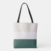 Emerald Green en Neutral strepen personaliseren de Tote Bag (Achterkant)