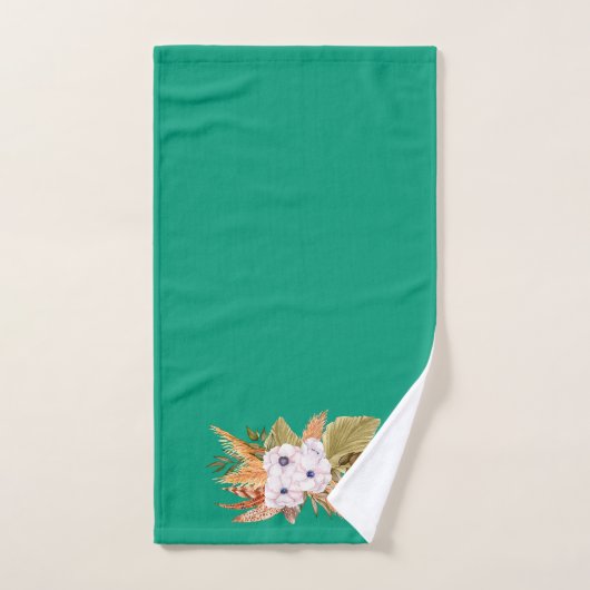 Emerald Green en Pampas Grass Bad Handdoek (Handdoek)