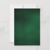 Emerald Green en Roos Gold QR Code RSVP-kaart RSVP Kaartje (Achterkant)