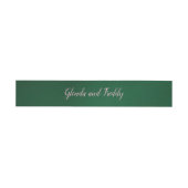 Emerald Green en Roos Gold Wedding Belly Band Uitnodigingen Wikkel (Vlak)