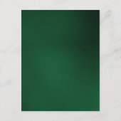 Emerald Green en Roos Gold Wedding Details Kaart (Achterkant)