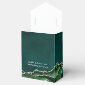 Emerald Green en Silver met parels Bedankdoosjes (Geopend)