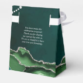 Emerald Green en Silver met parels Bedankdoosjes (Achterkant)