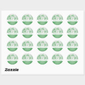 Emerald Green en White 1,5-inch Sticker (Vel)