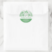 Emerald Green en White 1,5-inch Sticker (Tas)