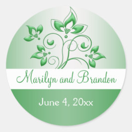 Emerald Green en White 1,5-inch Sticker