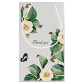 Emerald Green en White Camellia Klein Cadeauzakje (Achterkant)