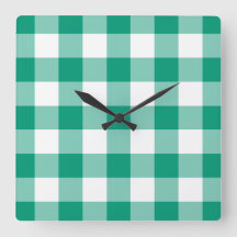 Emerald Green en White checkt het gingham-patroon