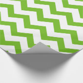 Emerald Green en White Chevron Pattern Cadeaupapier (Hoek)